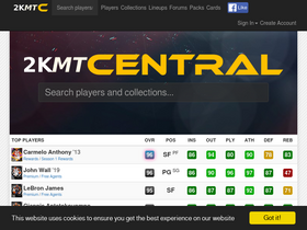 '2kmtcentral.com' screenshot