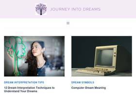 'journeyintodreams.com' screenshot