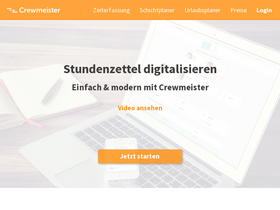 'crewmeister.com' screenshot
