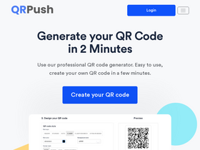 'qrpush.net' screenshot