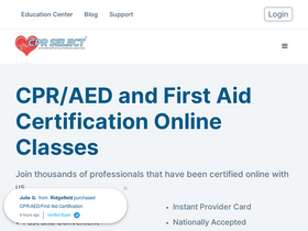 'mycprcertificationonline.com' screenshot