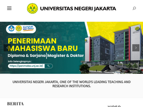 'unj.ac.id' screenshot