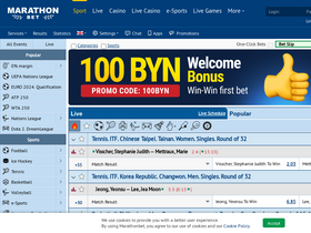 'marathonbet.by' screenshot