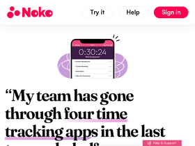 'nokotime.com' screenshot