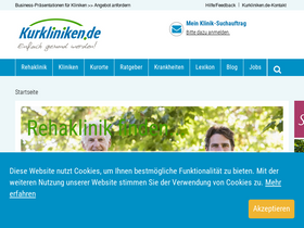 'kurkliniken.de' screenshot