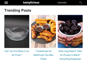 'tastylicious.com' screenshot