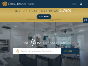 'dreamfindershomes.com' screenshot