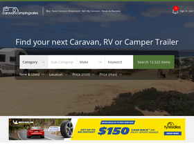 'caravancampingsales.com.au' screenshot