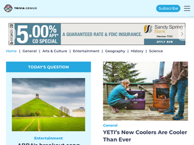 'triviagenius.com' screenshot