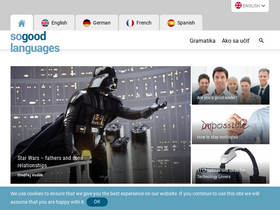 'sogoodlanguages.com' screenshot