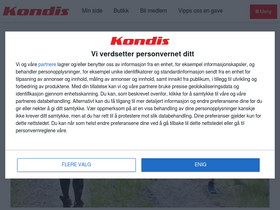 'kondis.no' screenshot