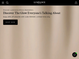 Luminance Milano website screenshot
