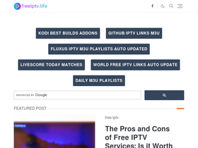 'freeiptv.life' screenshot