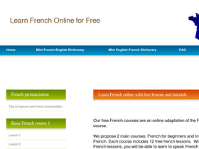 'elearningfrench.com' screenshot