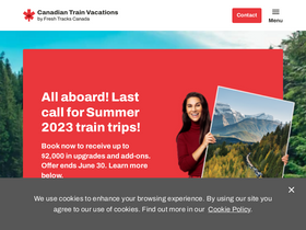 'canadiantrainvacations.com' screenshot