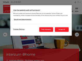 'interzum.com' screenshot