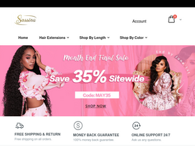 Sassinahair homepage screenshot