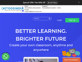 'etoosindia.com' screenshot