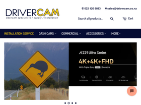 Drivercam homepage screenshot