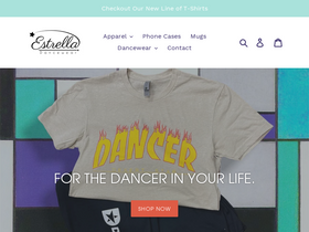 estrelladancewear.com homepage screenshot