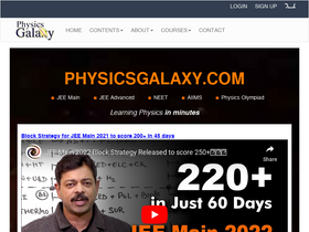 'physicsgalaxy.com' screenshot