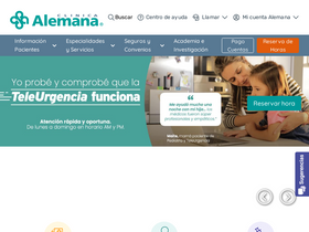 'clinicaalemana.cl' screenshot