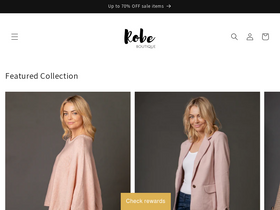 Robe Boutique homepage screenshot