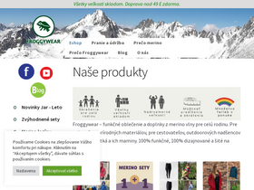 'froggywear.sk' screenshot