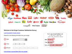'krogerstoresfeedback.com' screenshot