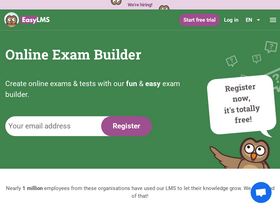 'onlineexambuilder.com' screenshot