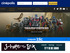 'cinepolis.com.pe' screenshot