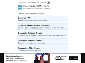 'calculadorasat.com' screenshot