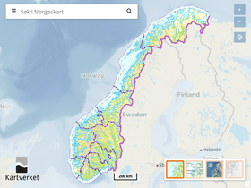 'norgeskart.no' screenshot
