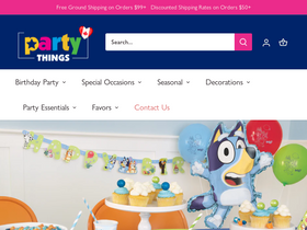 partythings.ca homepage screenshot