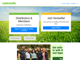 'myherbalife.com' screenshot