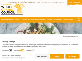 'wholegrainscouncil.org' screenshot