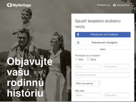 'myheritage.sk' screenshot