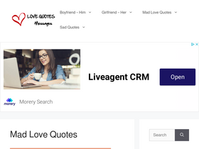 'lovequotesmessages.com' screenshot