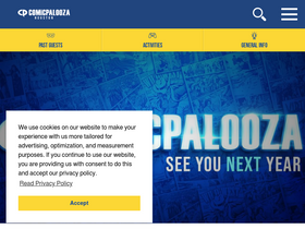 'comicpalooza.com' screenshot