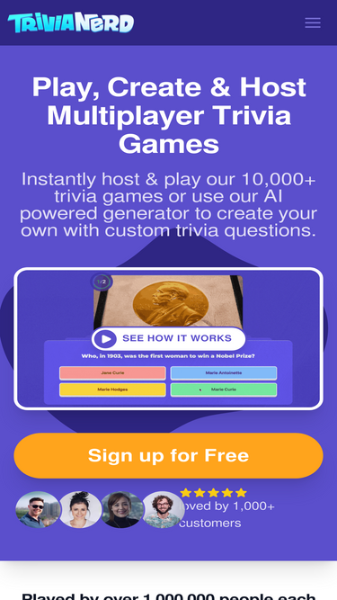 Multiplayer jogo de perguntas online gratuito sobre TopQuizz