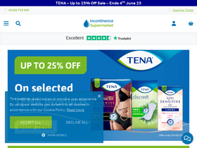 'incontinencesupermarket.co.uk' screenshot