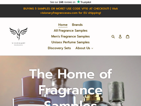 'visionaryfragrances.com' screenshot