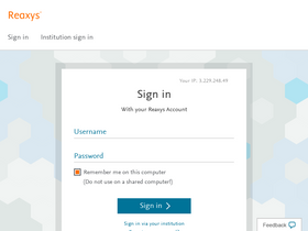 'reaxys.com' screenshot