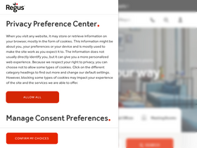 'regus.com' screenshot