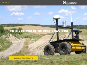'clearpathrobotics.com' screenshot