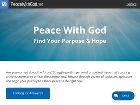 'peacewithgod.net' screenshot