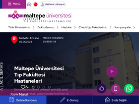 'maltepehastanesi.com.tr' screenshot