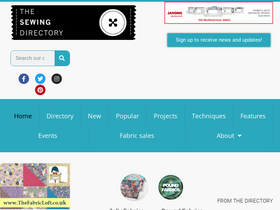 'thesewingdirectory.co.uk' screenshot