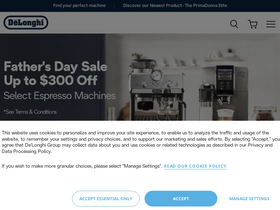 'delonghi.com' screenshot