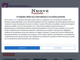 'nuovecanzoni.com' screenshot